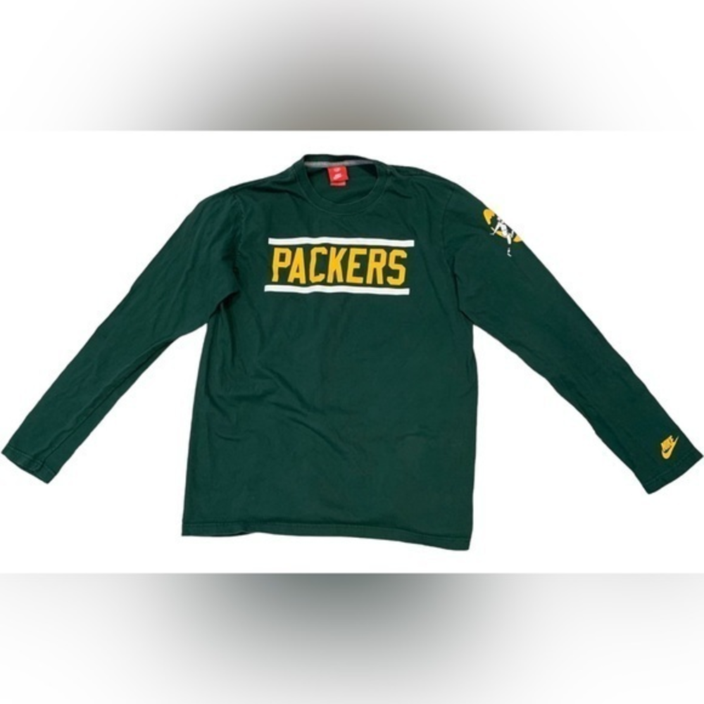 Green Bay Packers Throwback Long Sleeve‎ T-Shirt Size XL Nike NFL